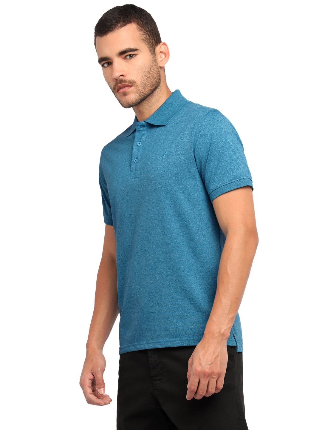 Men’s Two-Tone Lightweight Polo T-Shirt Breathable and Moisture Wicking - Brown
