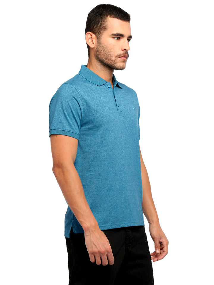 Men’s Two-Tone Lightweight Polo T-Shirt Breathable and Moisture Wicking - Brown