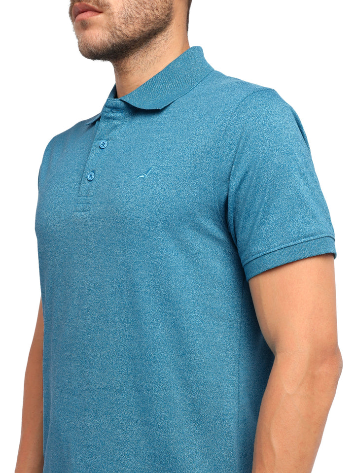 Men’s Two-Tone Lightweight Polo T-Shirt Breathable and Moisture Wicking - Brown