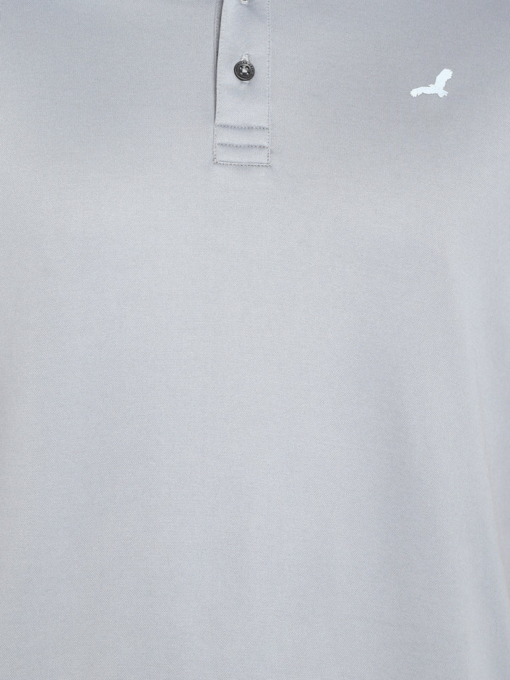 Polo Collar T-Shirt for Men - Steel Grey
