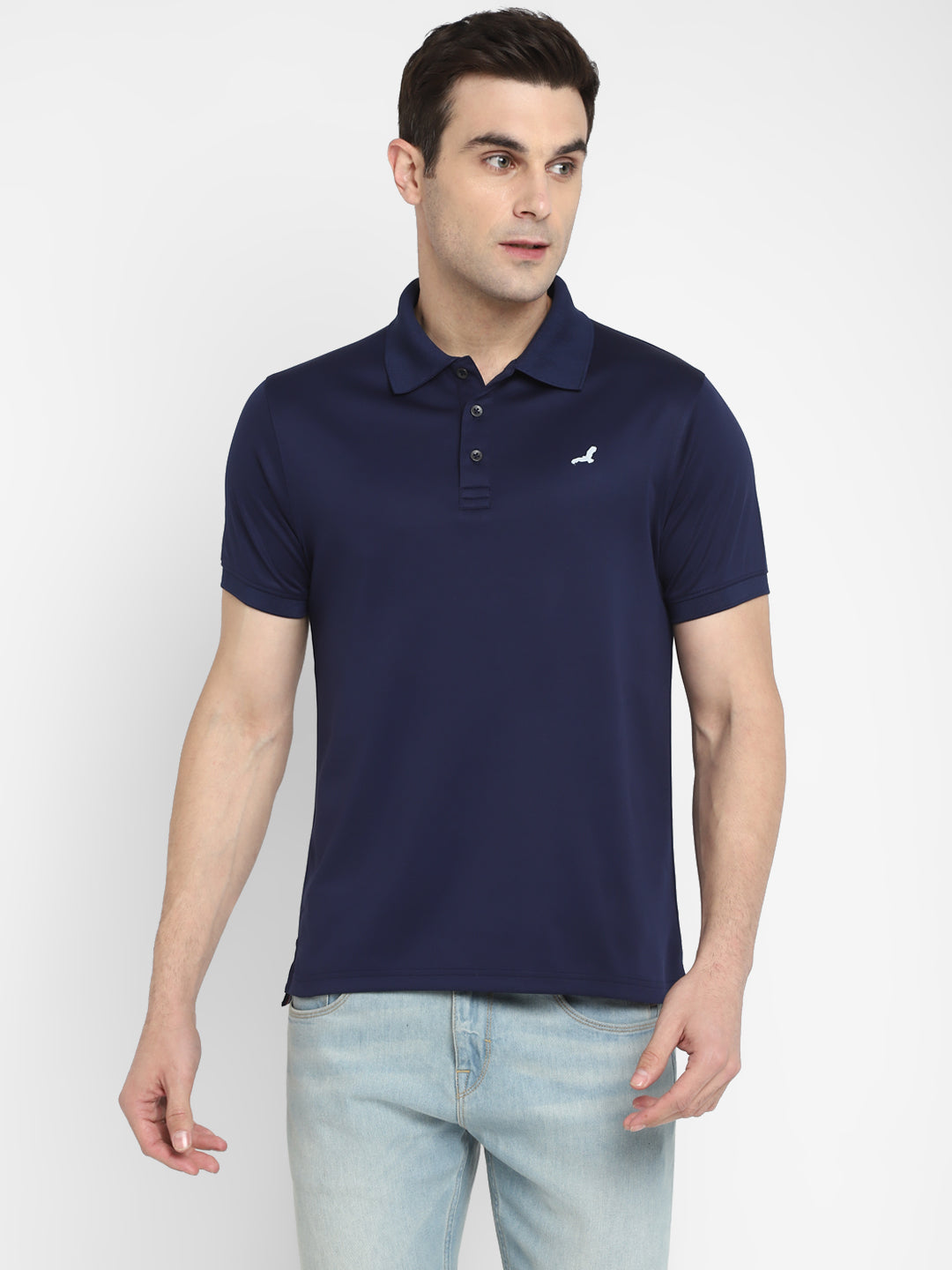 Polo Collar T-Shirt for Men - Navy Blue