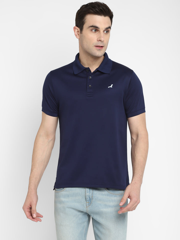 Polo Collar T-Shirt for Men - Navy Blue