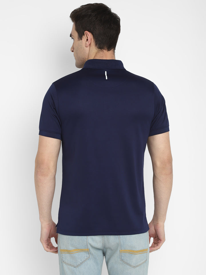 Polo Collar T-Shirt for Men - Navy Blue