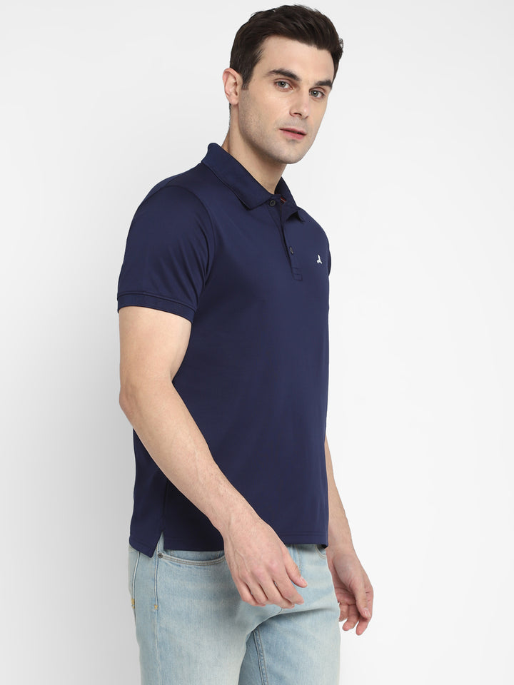 Polo Collar T-Shirt for Men - Navy Blue