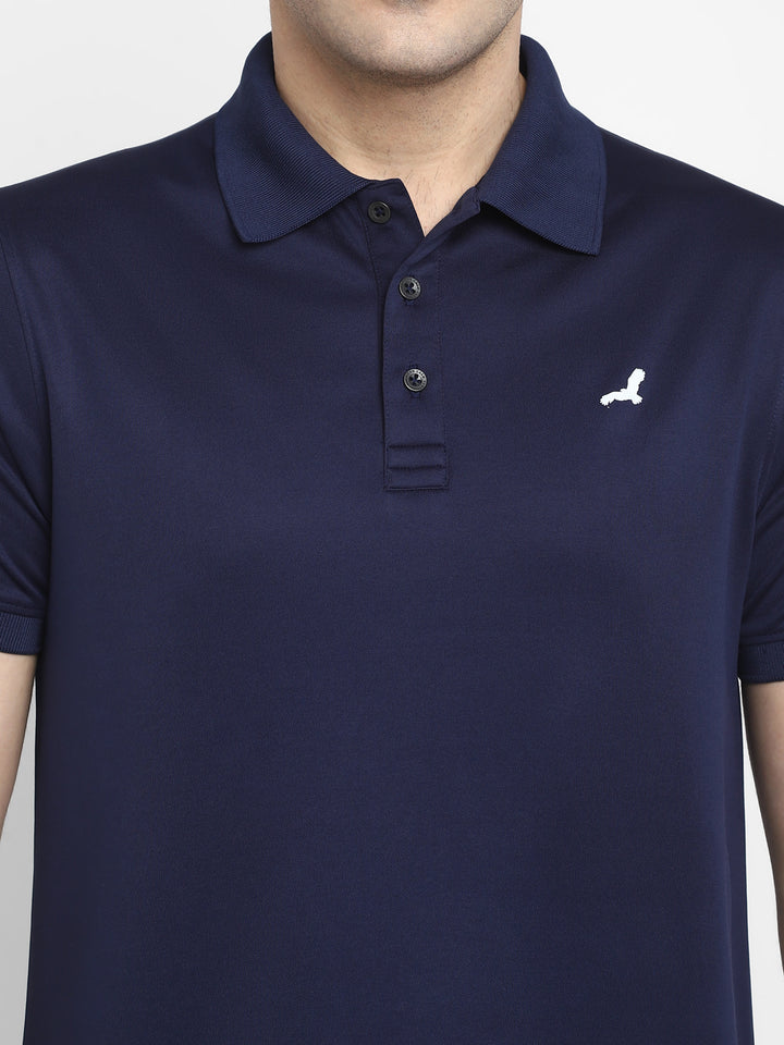 Polo Collar T-Shirt for Men - Navy Blue