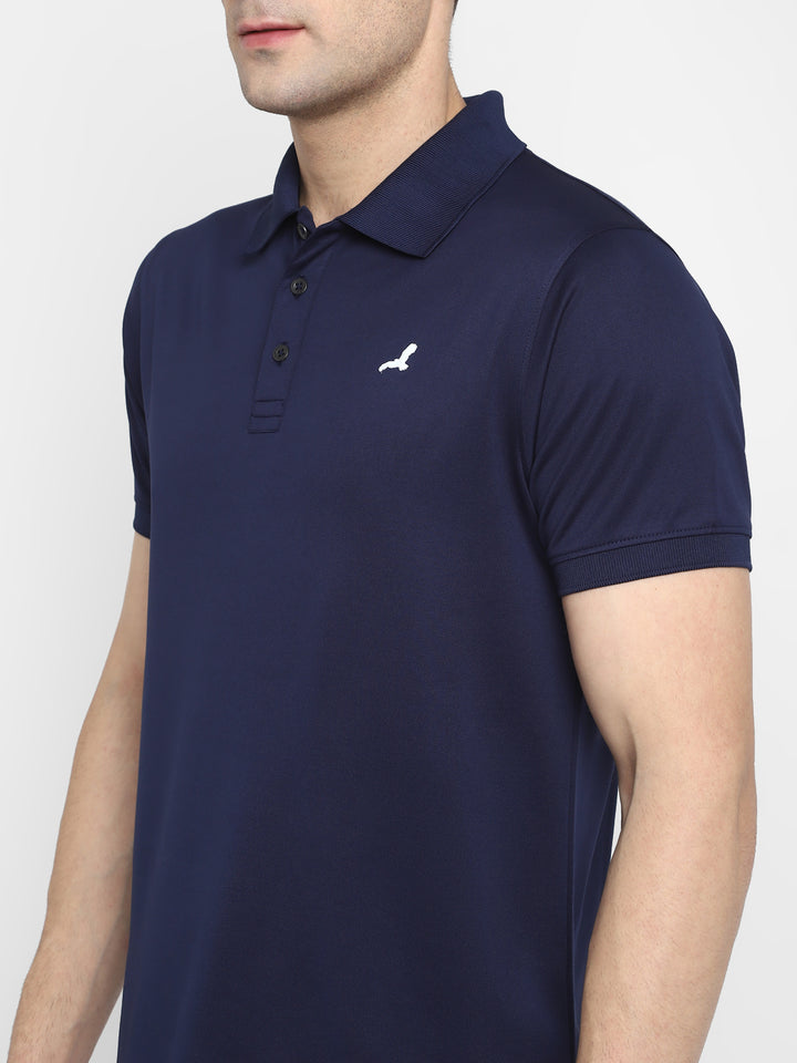 Polo Collar T-Shirt for Men - Navy Blue