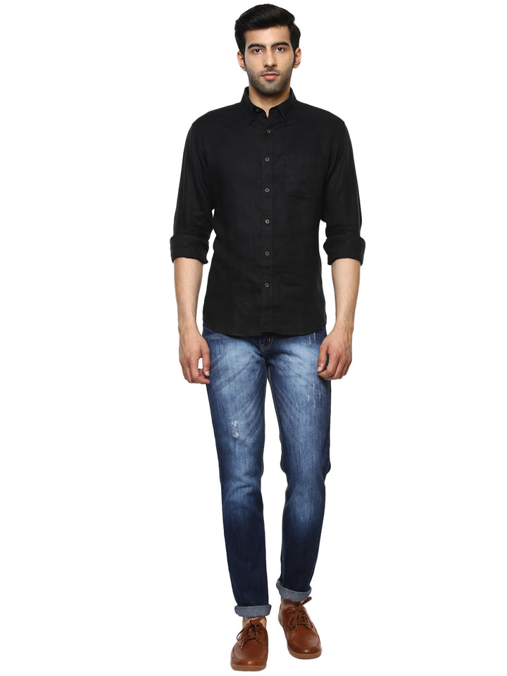 Men's Straight Fit Jeans - Dark Blue (No Exchange No Return)