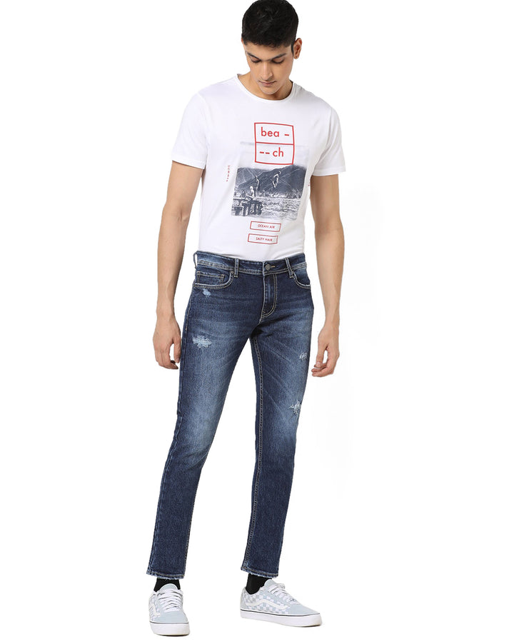 Men's Slim Fit Jeans - Dark Blue