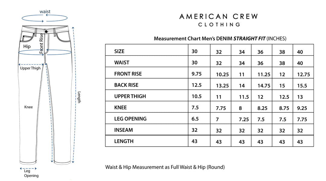 Men's Straight Fit Jeans - Dark Blue