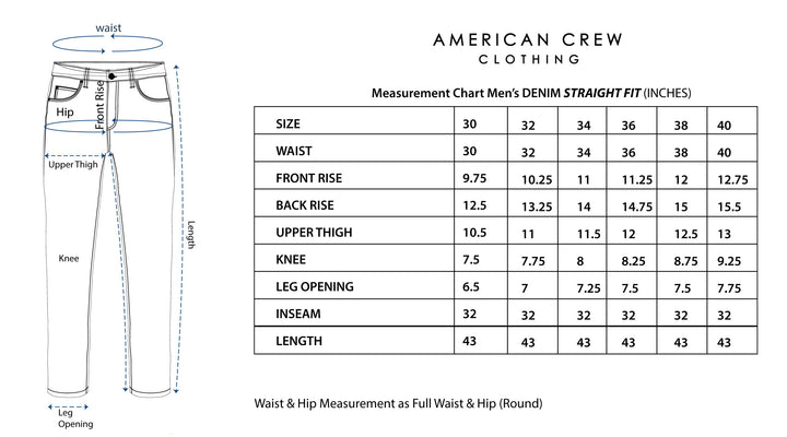 Men's Straight Fit Jeans - Dark Blue