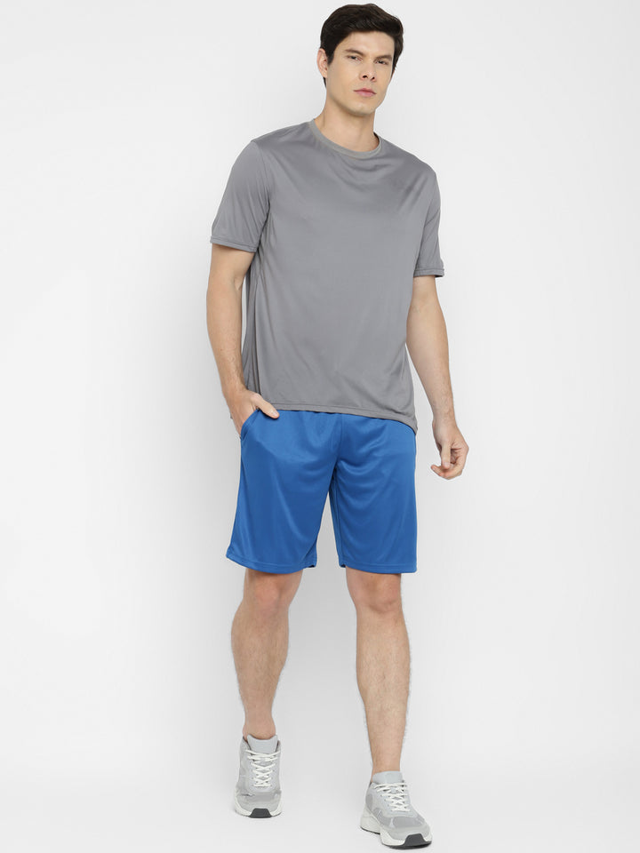 Sports Shorts for Men with Side Pockets - Deep Water