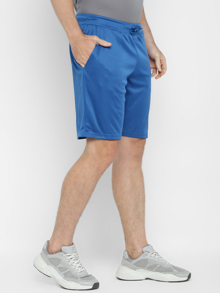 Sports Shorts for Men with Side Pockets - Deep Water
