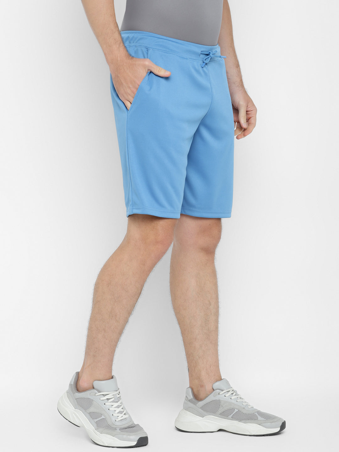 Sports Shorts for Men with Side Pockets - Cendre Blue