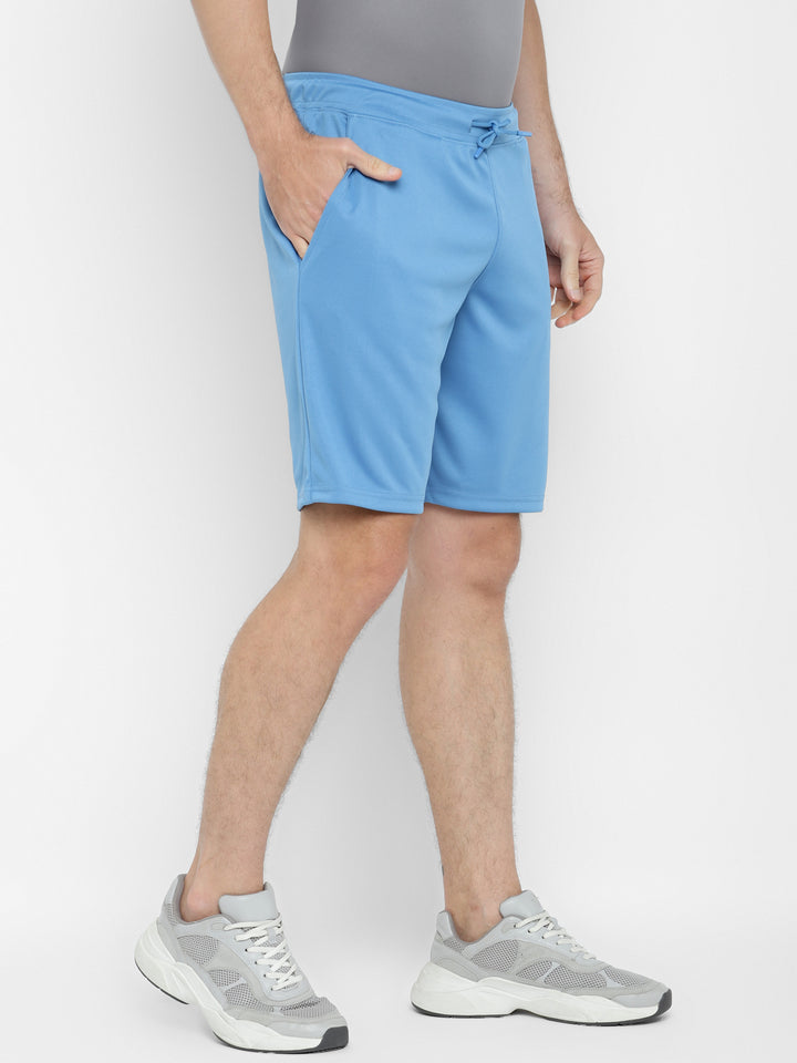 Sports Shorts for Men with Side Pockets - Cendre Blue