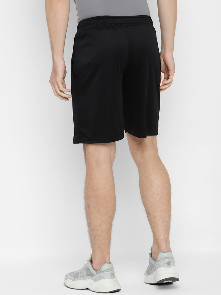 Sports Shorts for Men with Side Pockets - Black