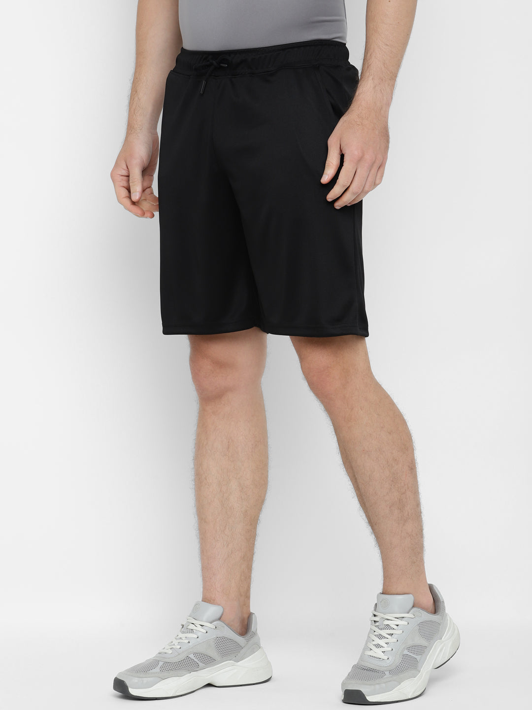 Sports Shorts for Men with Side Pockets - Black