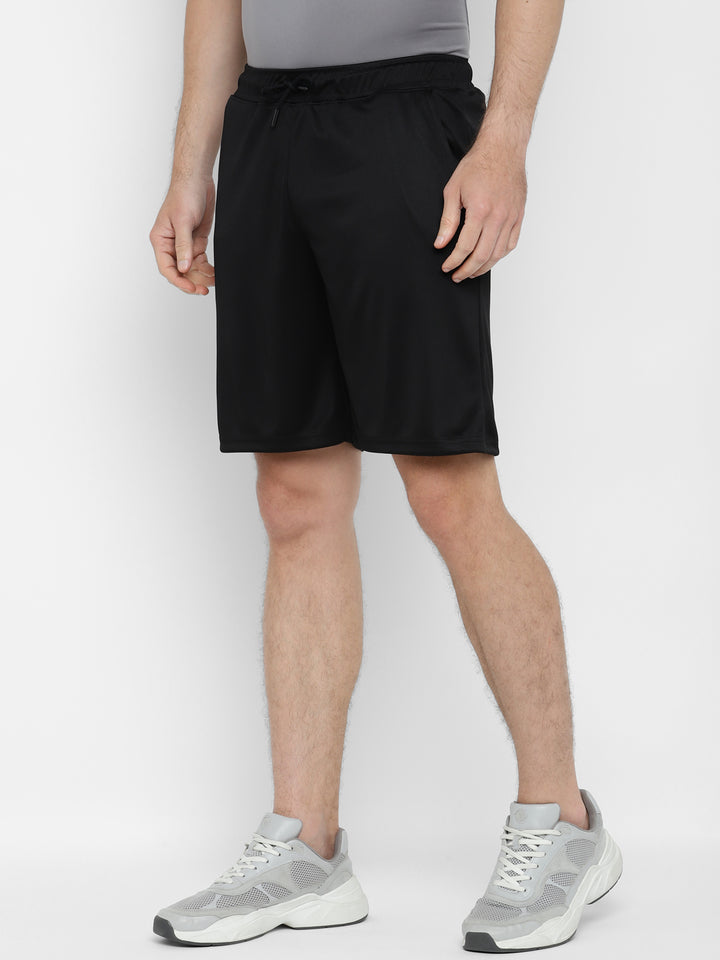 Sports Shorts for Men with Side Pockets - Black
