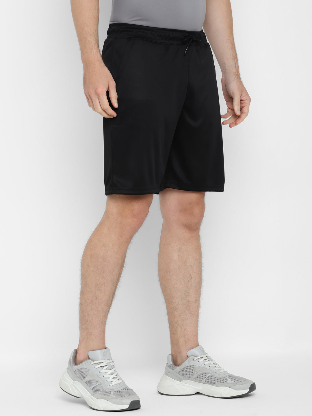Sports Shorts for Men with Side Pockets - Black