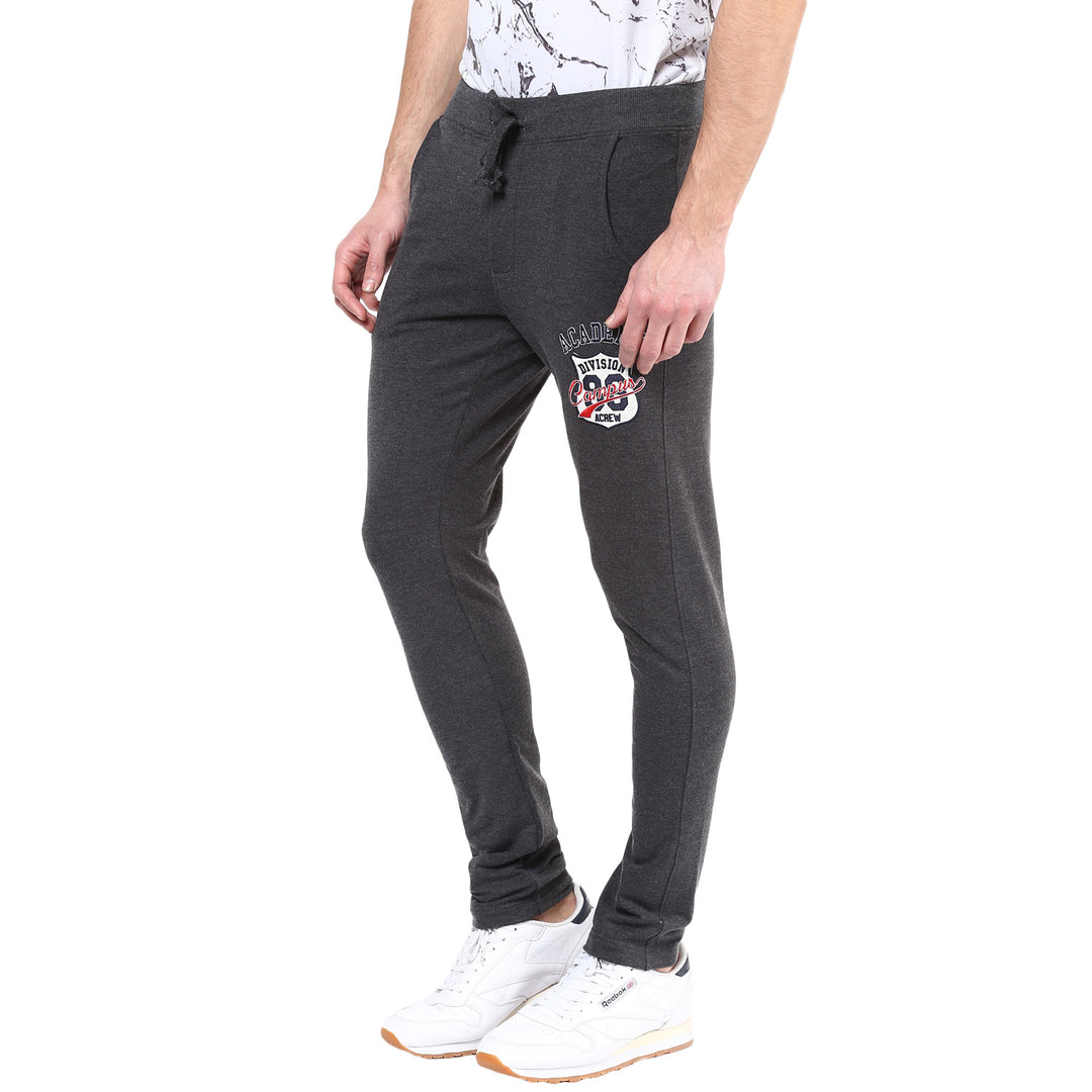 Men's Slim Fit Trackpant- Charcoal Melange (no Exchange No Refund)