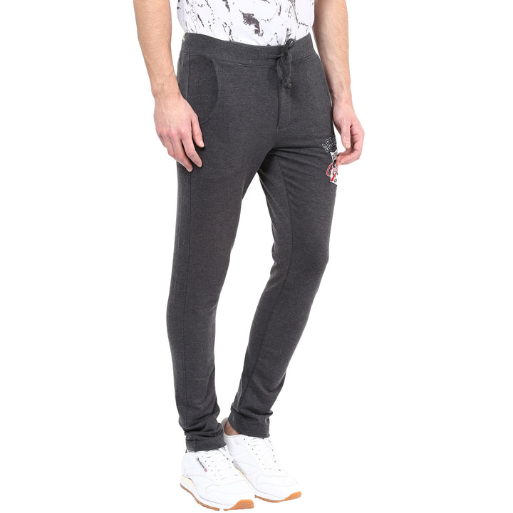 Men's Slim Fit Trackpant- Charcoal Melange (no Exchange No Refund)
