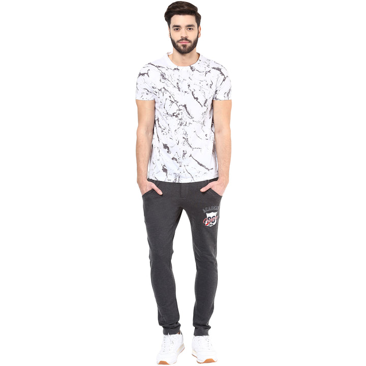 Men's Slim Fit Trackpant- Charcoal Melange (no Exchange No Refund)