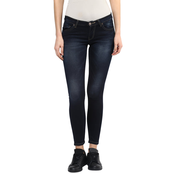 Women's Skinny Fit Jeans - Dark Blue
