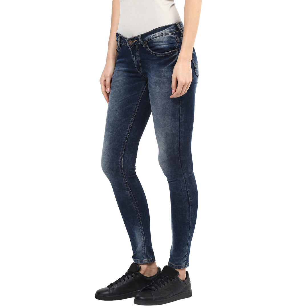Women's Skinny Fit Jeans - Dark Blue (NO EXCHANGE NO RETURN)