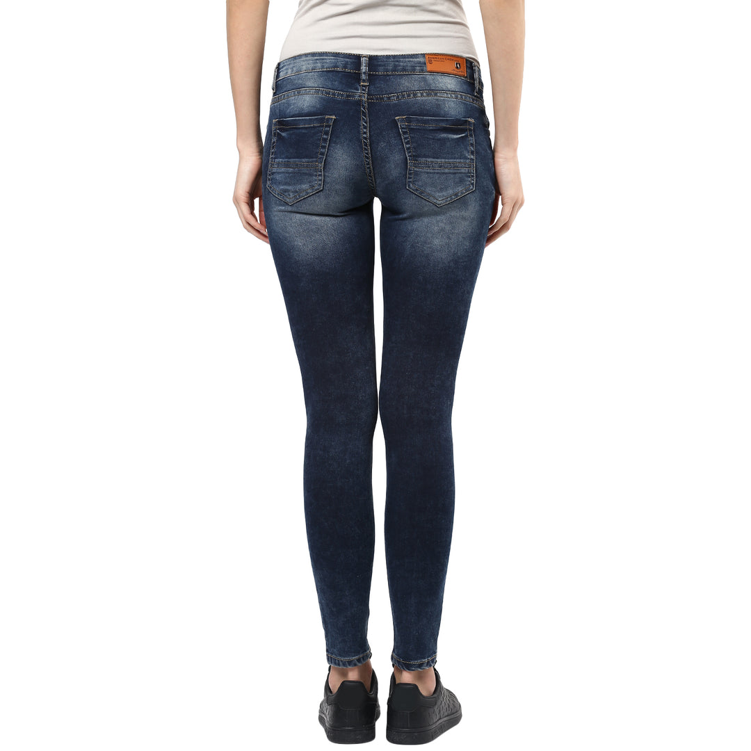 Women's Skinny Fit Jeans - Dark Blue (NO EXCHANGE NO RETURN)