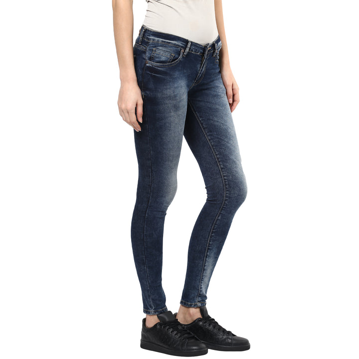 Women's Skinny Fit Jeans - Dark Blue (NO EXCHANGE NO RETURN)