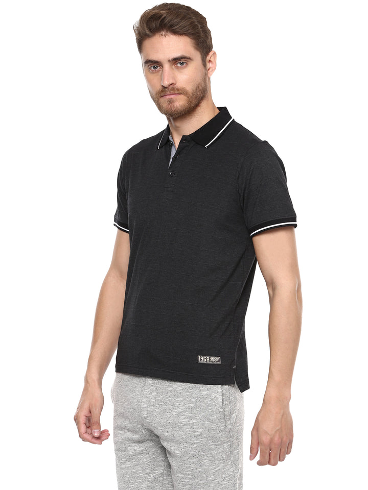 Polo Half Sleeves T-Shirt Men - Black (No Exchange No Return)