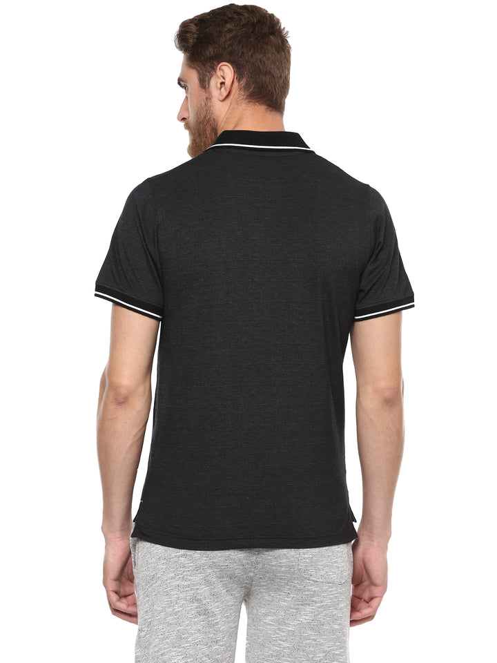 Polo Half Sleeves T-Shirt Men - Black (No Exchange No Return)
