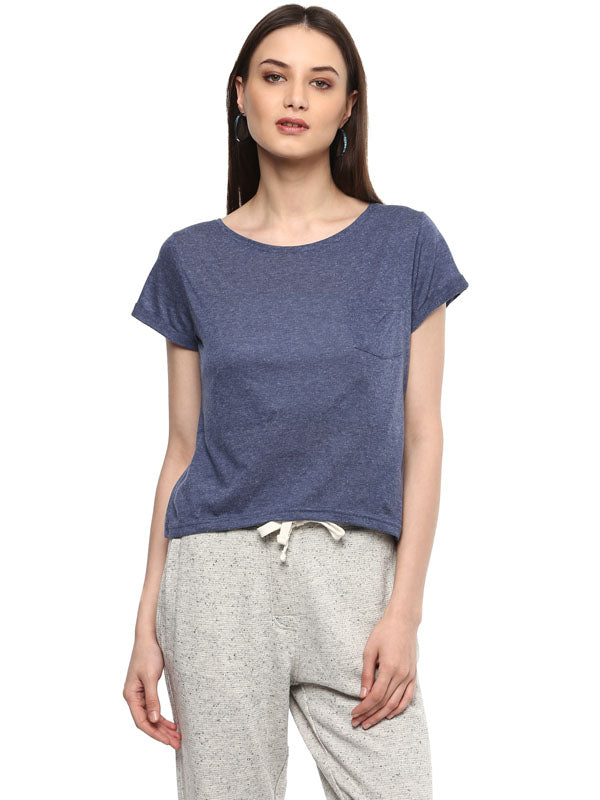 Women's Round Neck Crop Top - (No Exchange No Return)