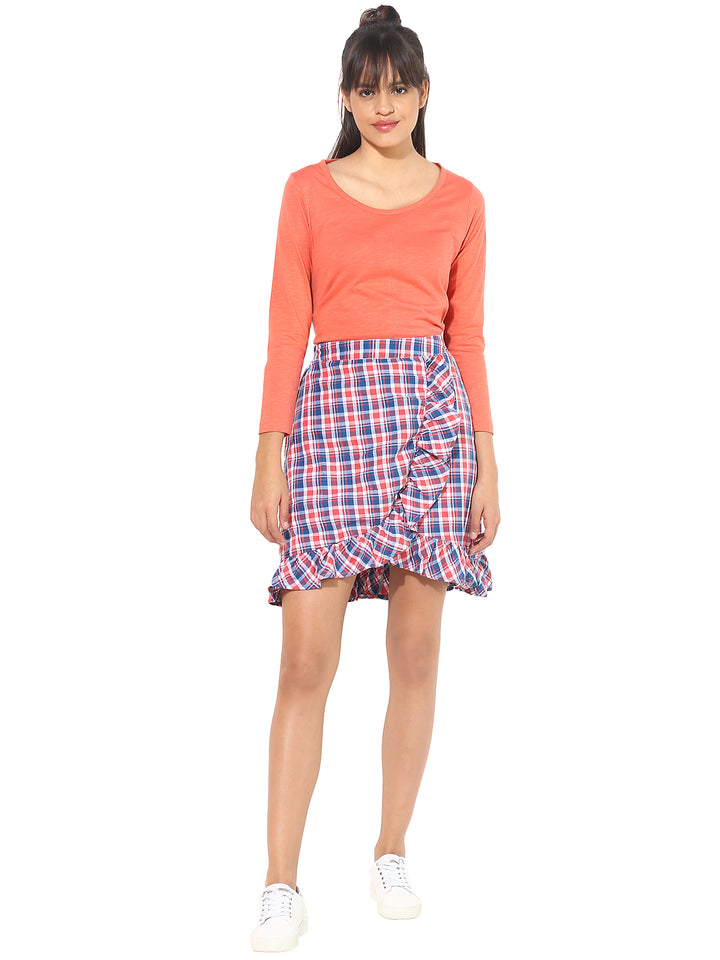 Women's Boat Neck Top - Orange (No Exchange No Return)