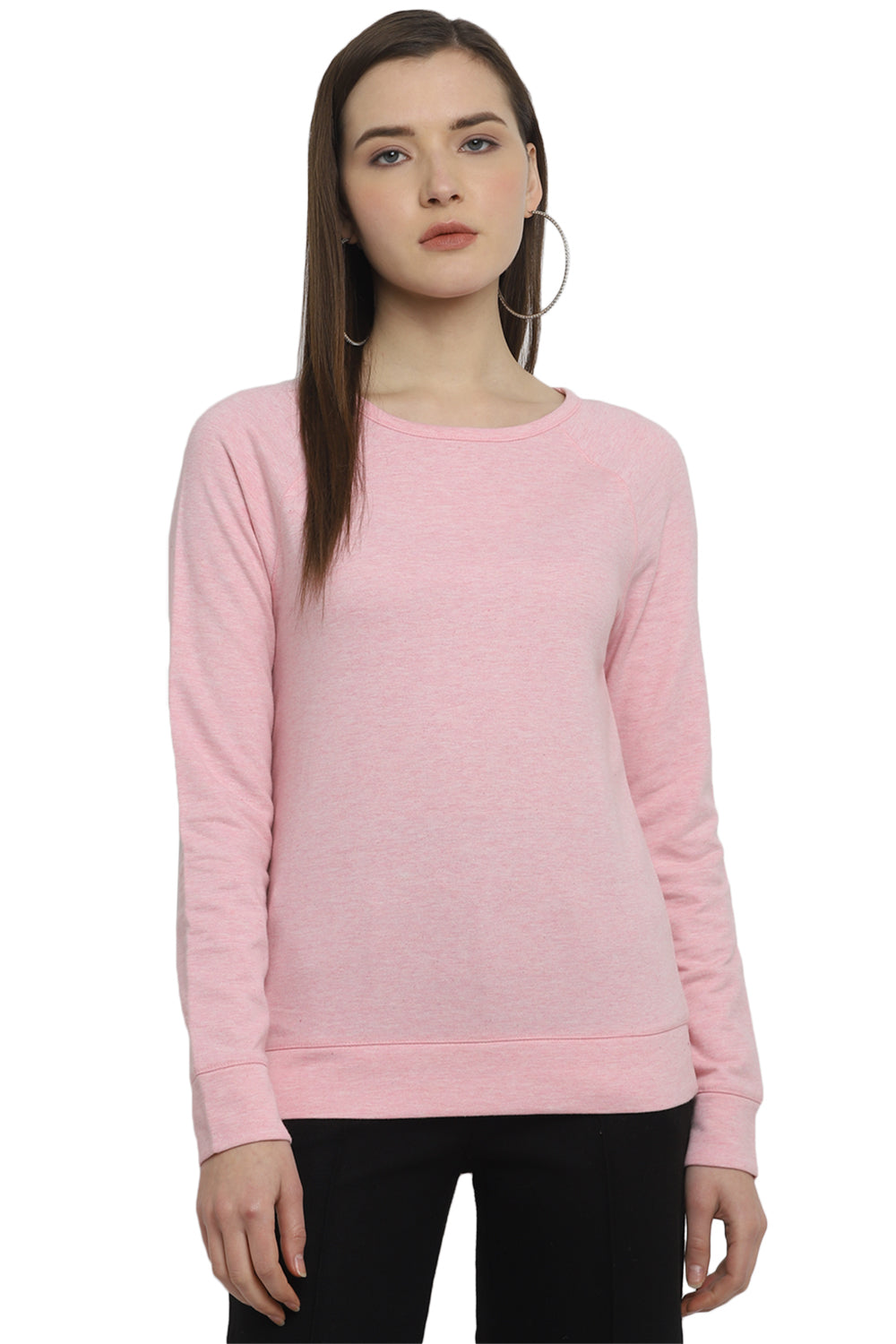 Women's Round Neck Sweatshirt- Pink (NO EXCHANGE NO RETURN)