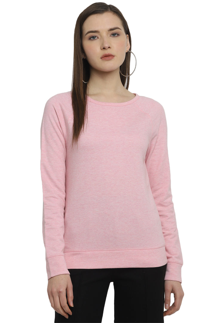 Women's Round Neck Sweatshirt- Pink (NO EXCHANGE NO RETURN)