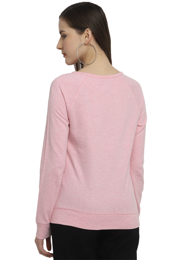 Women's Round Neck Sweatshirt- Pink (NO EXCHANGE NO RETURN)