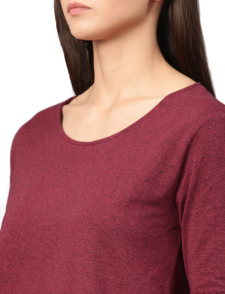 Women's Round Neck Top- Maroon (NO EXCHANGE NO RETURN)