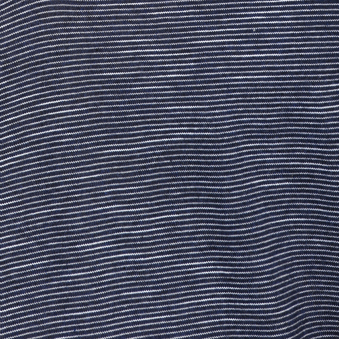 Henley Neck T-Shirt For Men - Navy & White (No Exchange No Refund)
