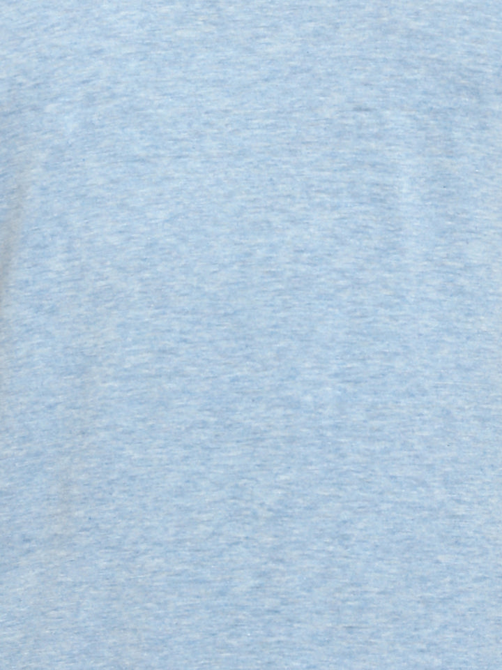 100% Cotton V-Neck T-Shirt for Men -Sky Blue Slub (NO EXCHANGE NO RETURN)