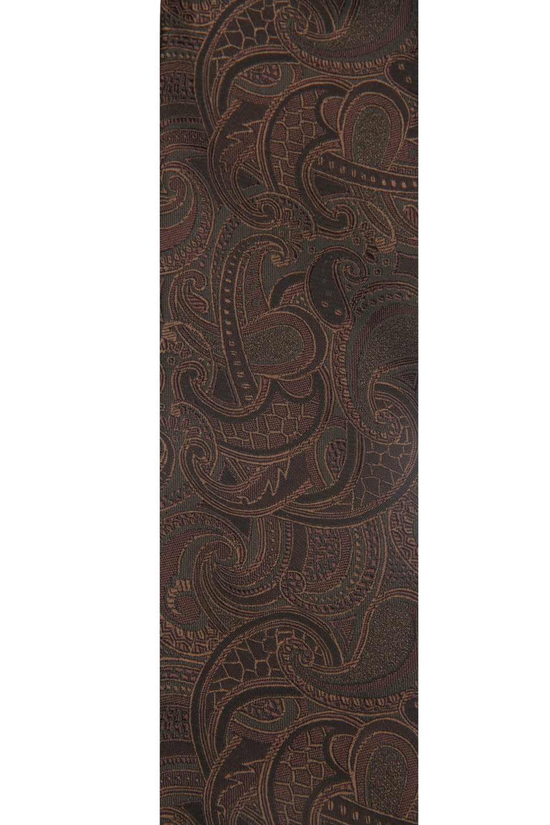 Men's Paisley Formal Necktie - Brown