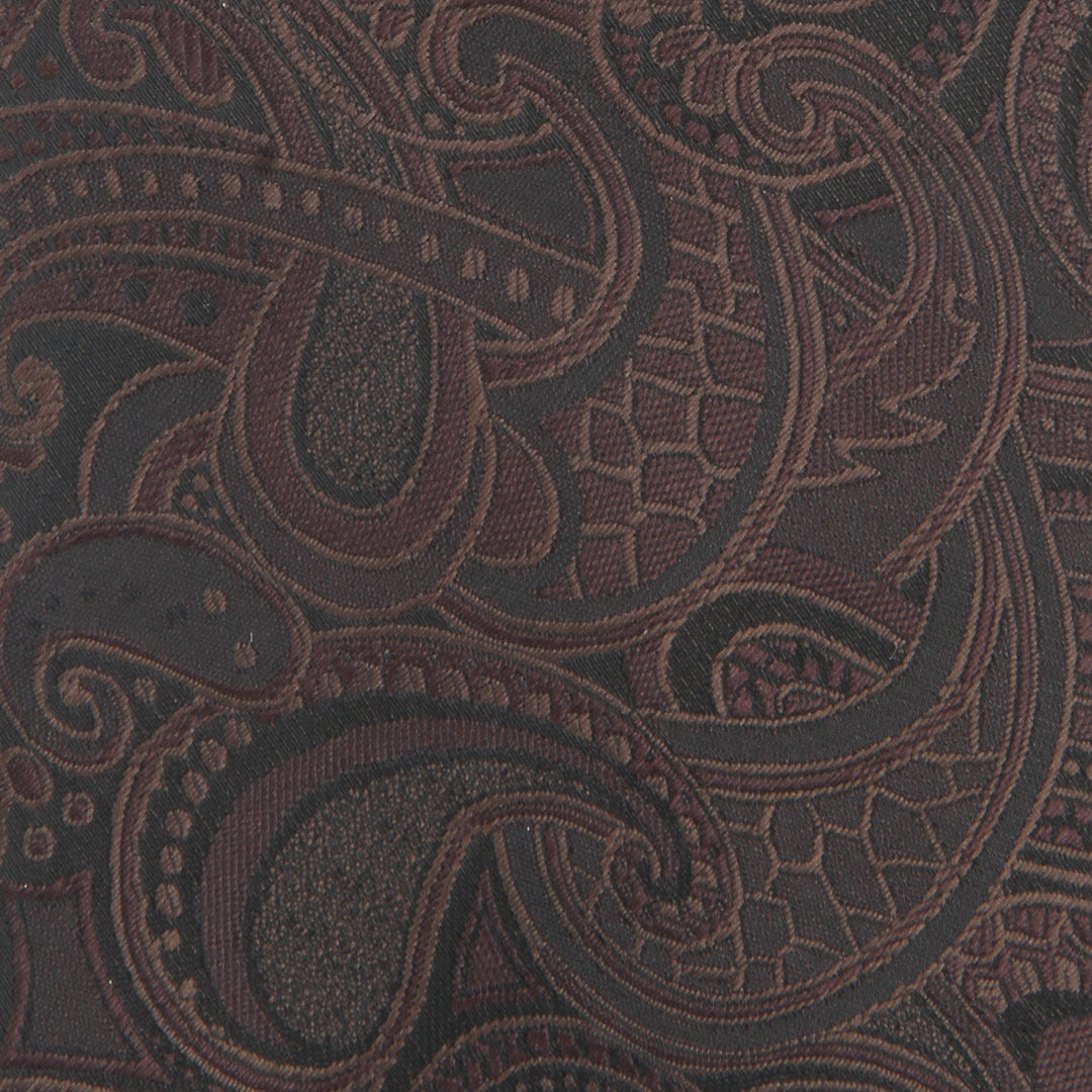 Men's Paisley Formal Necktie - Brown