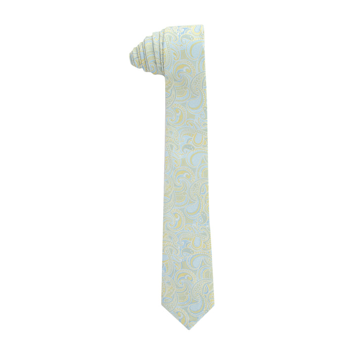 Men's Paisley Formal Necktie - Light Green