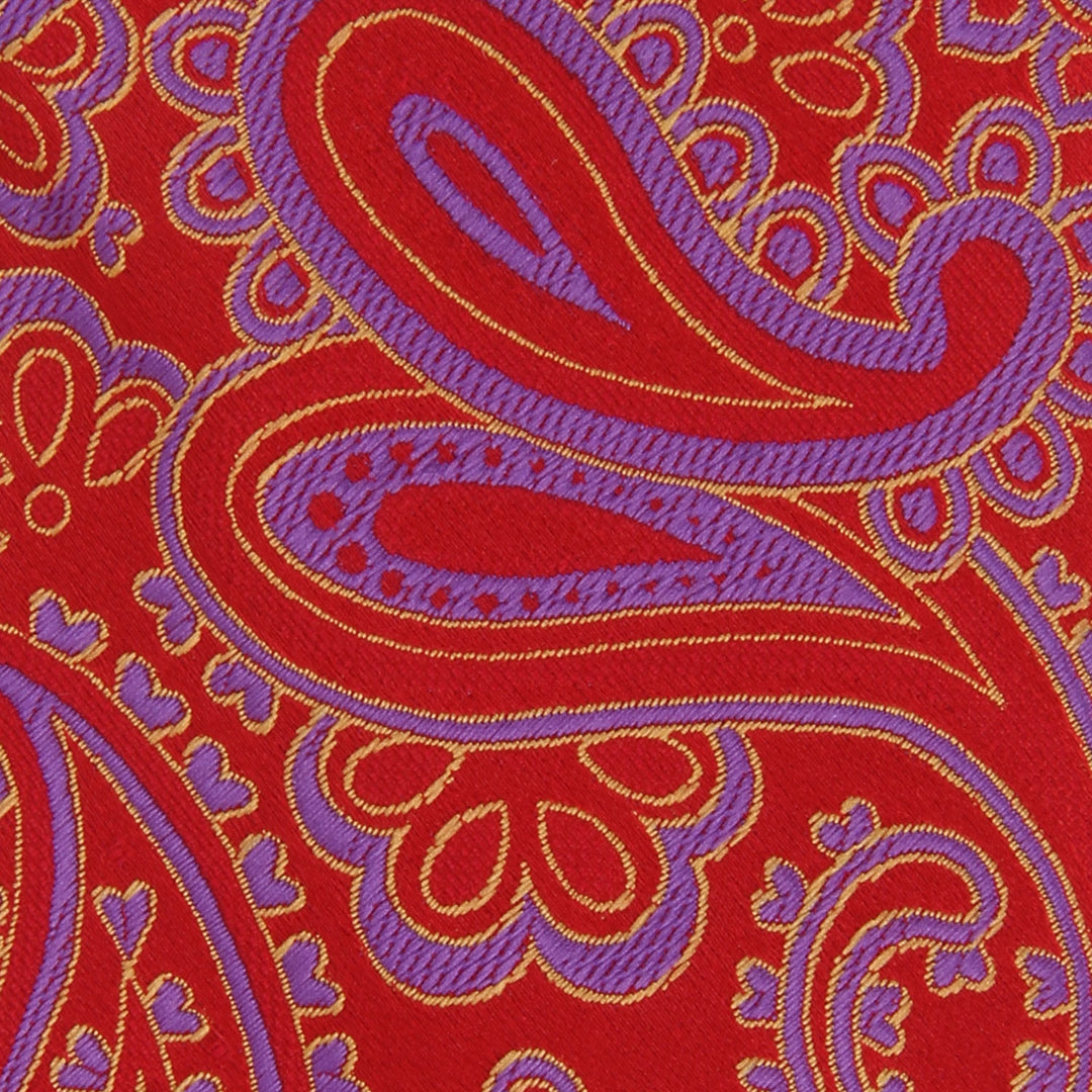 Men's Paisley Formal Necktie - Red