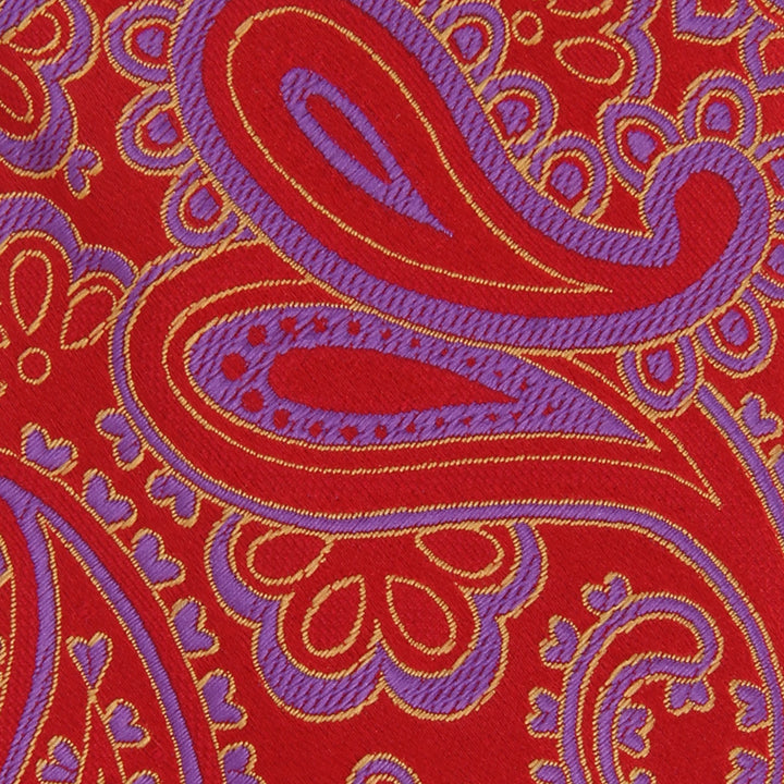 Men's Paisley Formal Necktie - Red
