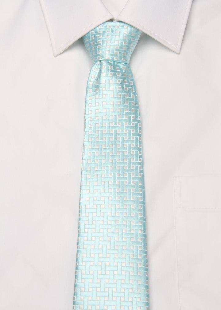 Men's Square Formal Necktie - Light Blue