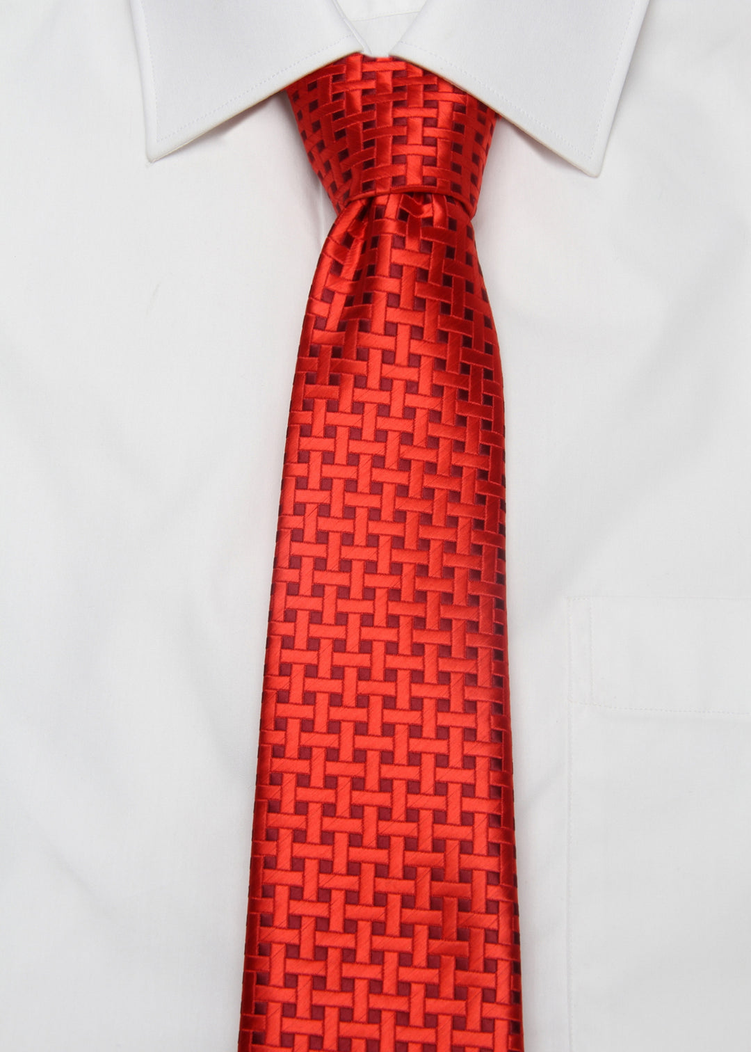 Men's Square Formal Necktie - Red