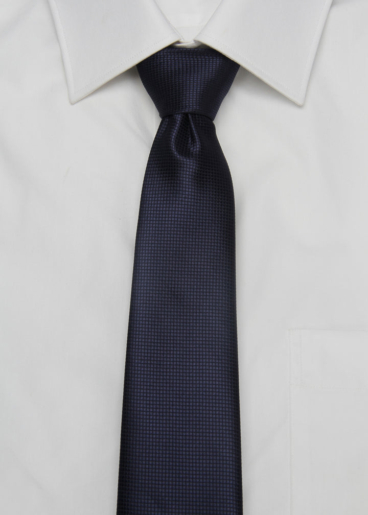 Men's Square Formal Necktie - Navy Blue