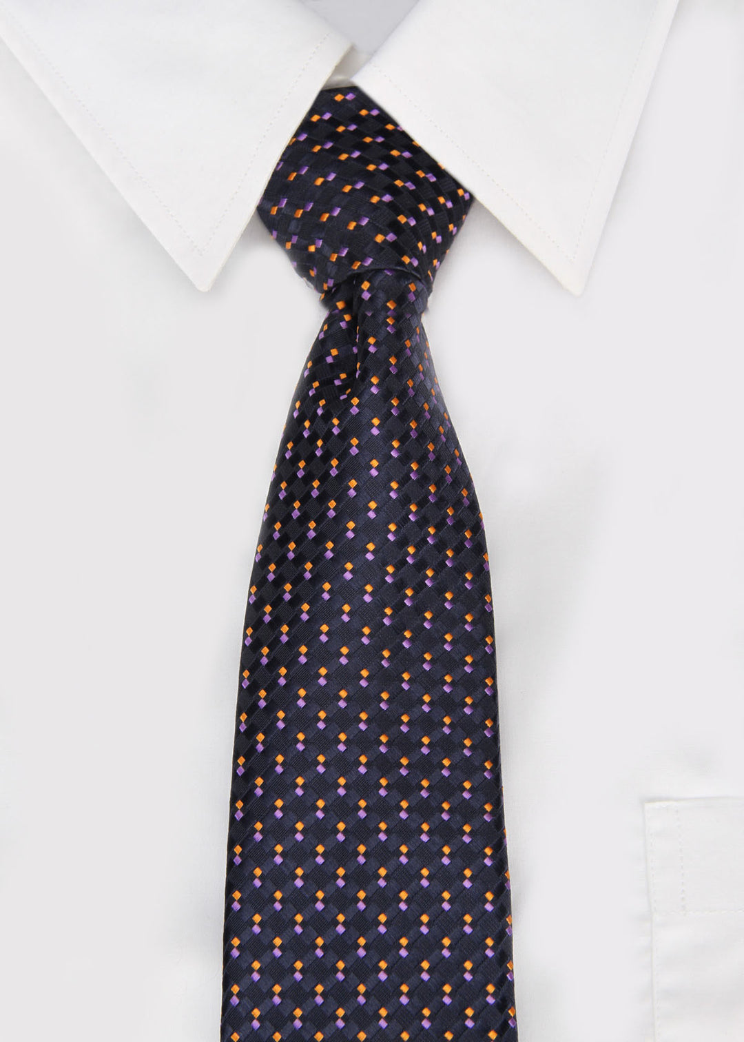 Men's Square Formal Necktie - Dark Blue
