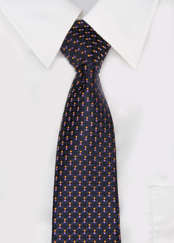 Men's Square Formal Necktie - Dark Blue