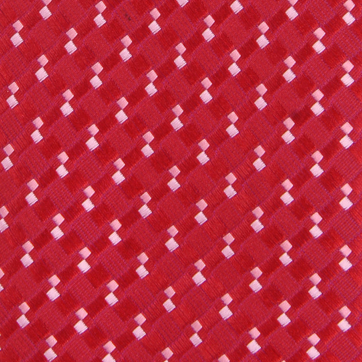 Men's Square Formal Necktie - Red & White